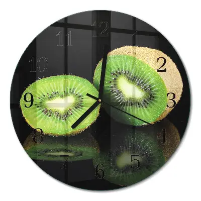 Wanduhr glas rund Kiwi