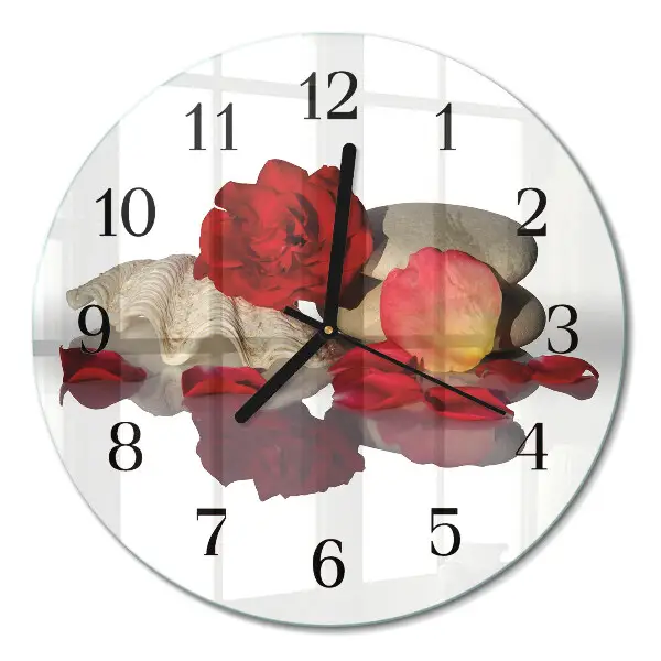 Runde wanduhr Schale mit Rosen