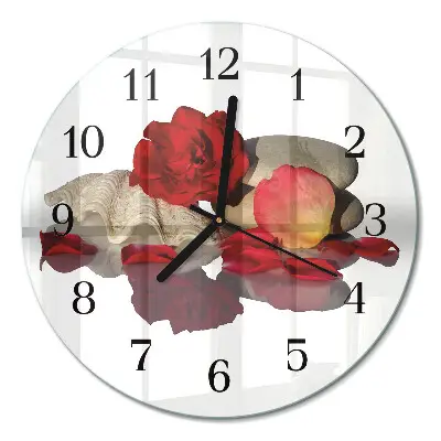 Runde wanduhr Schale mit Rosen