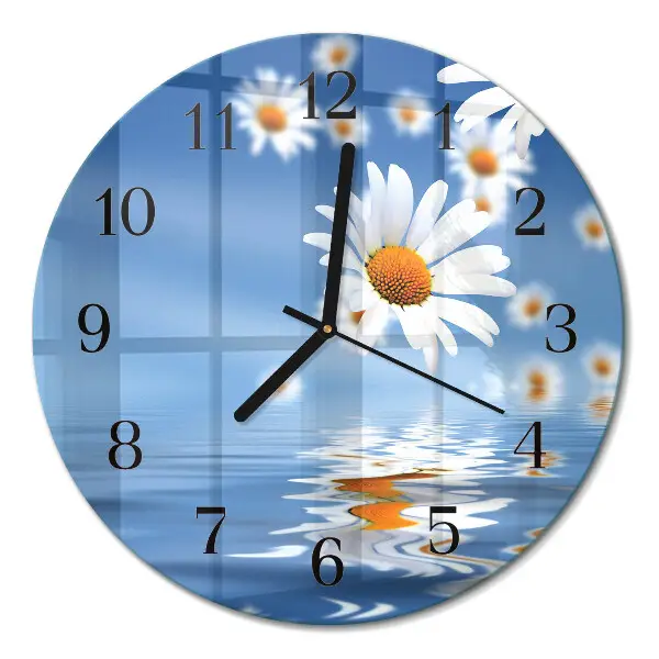Runde wanduhr Blume