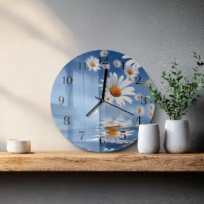 Runde wanduhr Blume