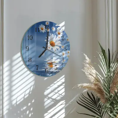 Runde wanduhr Blume