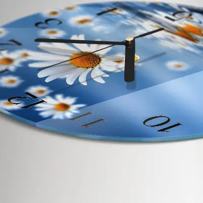 Runde wanduhr Blume