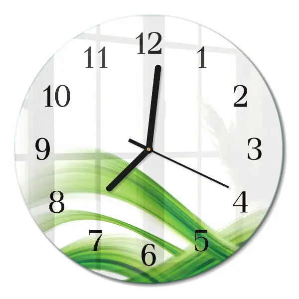 Glas wanduhr mit motiv rund Abstrakte Welle