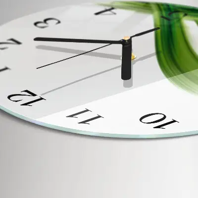 Glas wanduhr mit motiv rund Abstrakte Welle