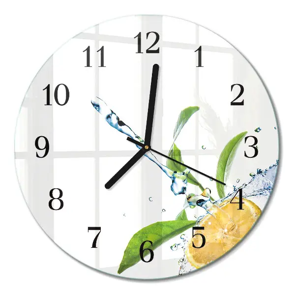Runde wanduhr Zitrusfrüchte