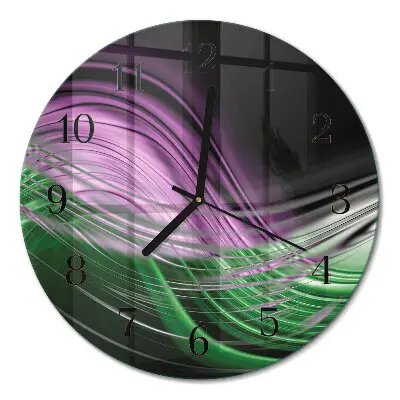 Wanduhr glas rund Abstrakte Kunst