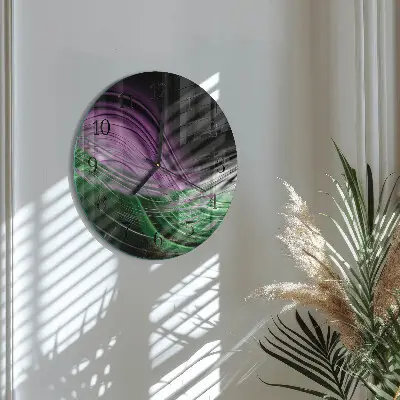 Wanduhr glas rund Abstrakte Kunst