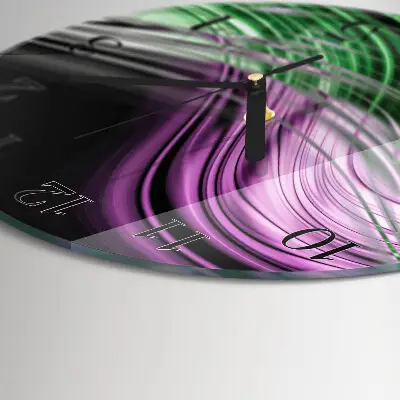 Wanduhr glas rund Abstrakte Kunst