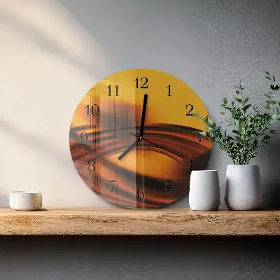 Runde wanduhr aus glas Abstraktion
