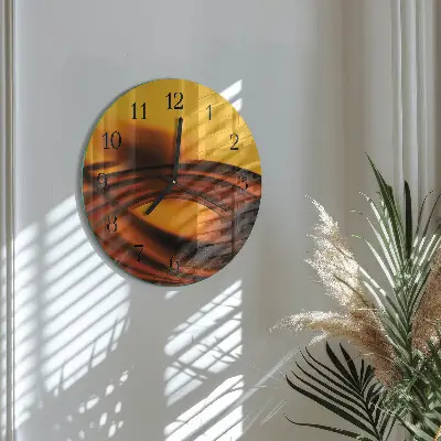 Runde wanduhr aus glas Abstraktion
