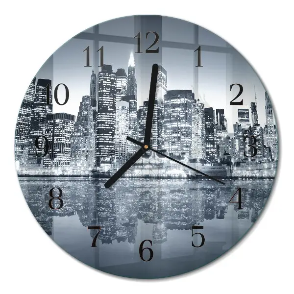 Glas wanduhr mit motiv rund Horizont
