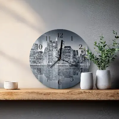 Glas wanduhr mit motiv rund Horizont