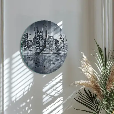 Glas wanduhr mit motiv rund Horizont