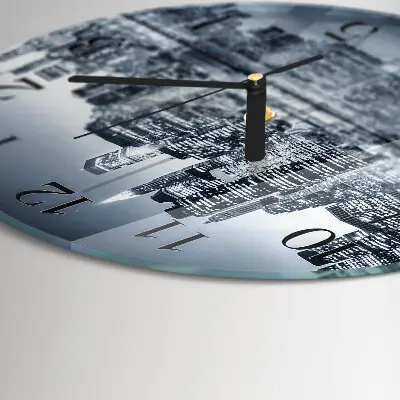 Glas wanduhr mit motiv rund Horizont