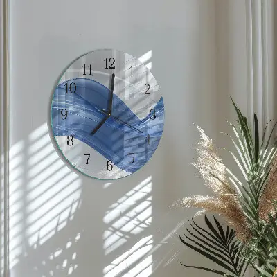 Runde wanduhr Abstrakte Linien