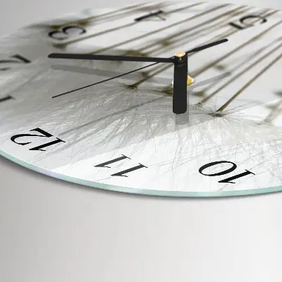 Glas wanduhr mit motiv rund Löwenzahn