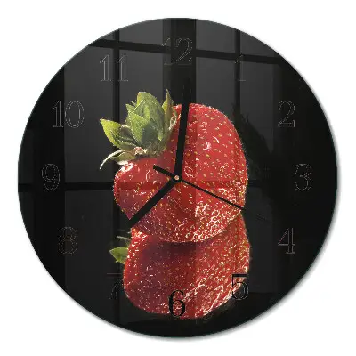 Runde wanduhr Erdbeere