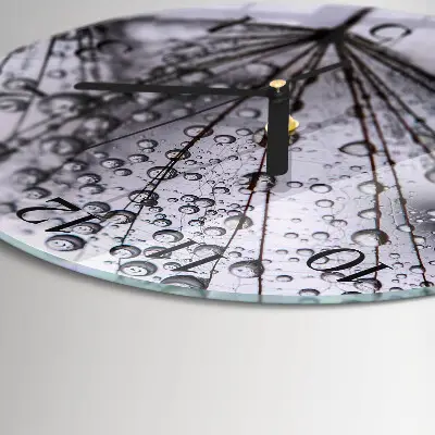Wanduhr glas rund Löwenzahn