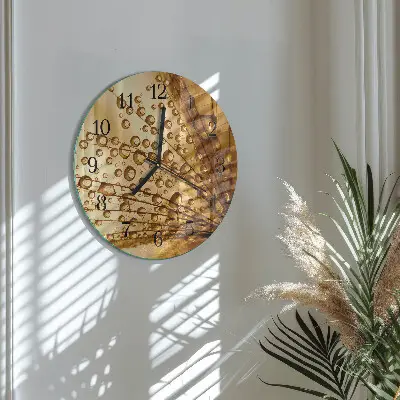 Runde wanduhr Löwenzahn