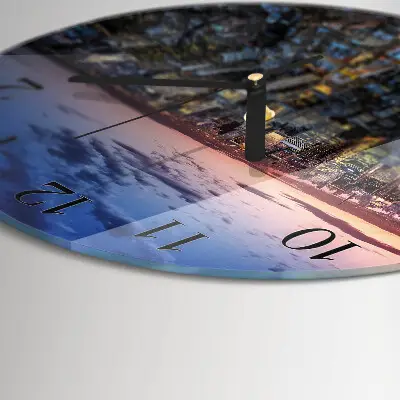 Glas wanduhr mit motiv rund Horizont