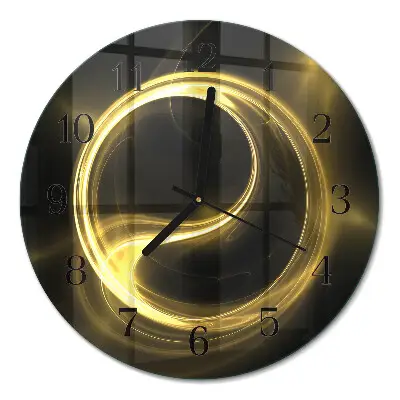 Wanduhr glas rund Abstrakter Kreis