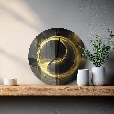 Wanduhr glas rund Abstrakter Kreis