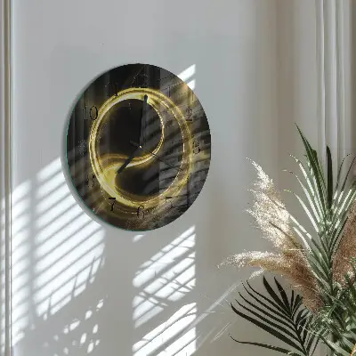 Wanduhr glas rund Abstrakter Kreis