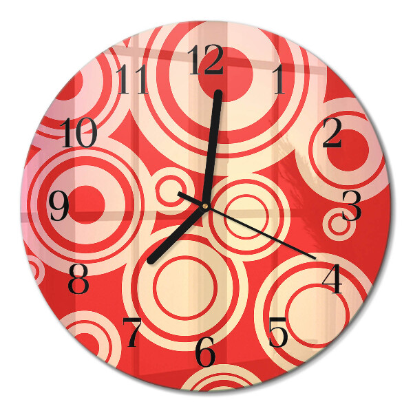 Glas wanduhr mit motiv rund Rote Felgen