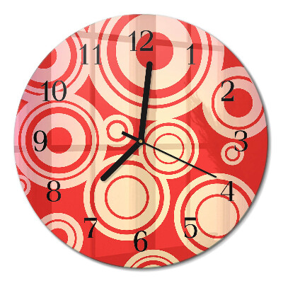 Glas wanduhr mit motiv rund Rote Felgen