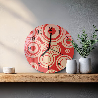 Glas wanduhr mit motiv rund Rote Felgen