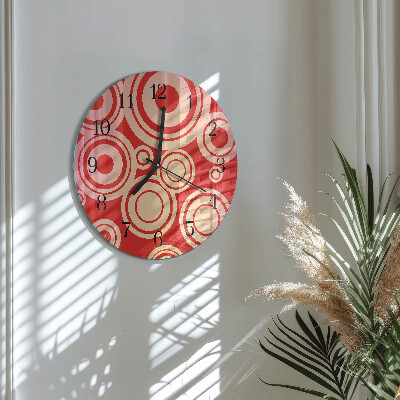 Glas wanduhr mit motiv rund Rote Felgen