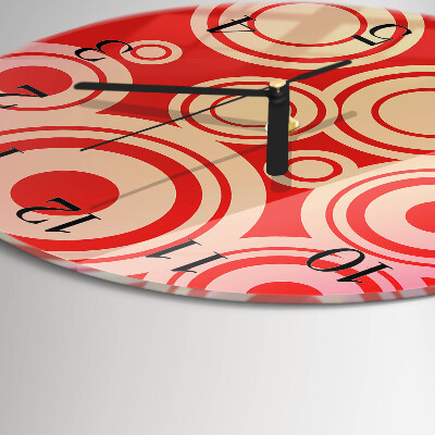 Glas wanduhr mit motiv rund Rote Felgen
