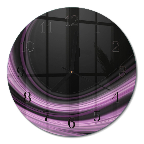 Wanduhr glas rund Abstrakte Linien