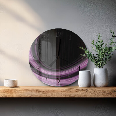 Wanduhr glas rund Abstrakte Linien