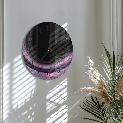 Wanduhr glas rund Abstrakte Linien