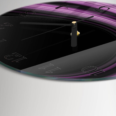 Wanduhr glas rund Abstrakte Linien