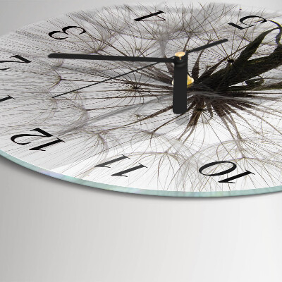 Wanduhr glas rund Löwenzahn