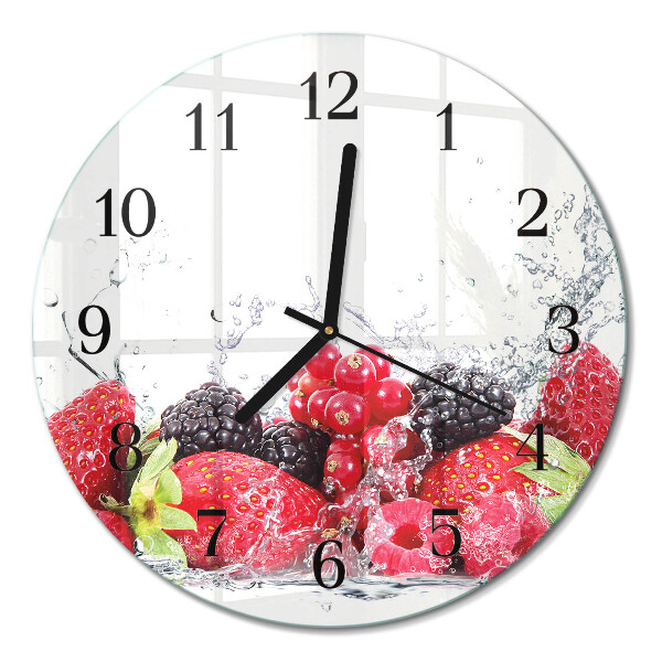 Wanduhr glas rund Obst