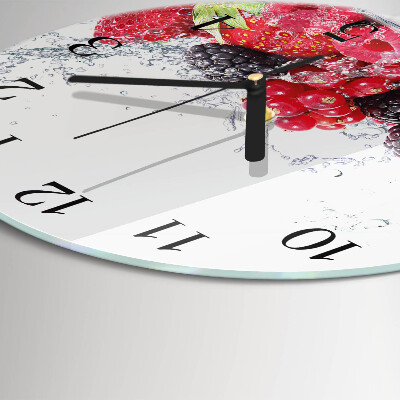 Wanduhr glas rund Obst