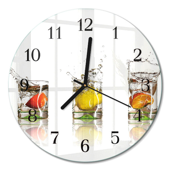 Wanduhr glas rund Fruchtbecher