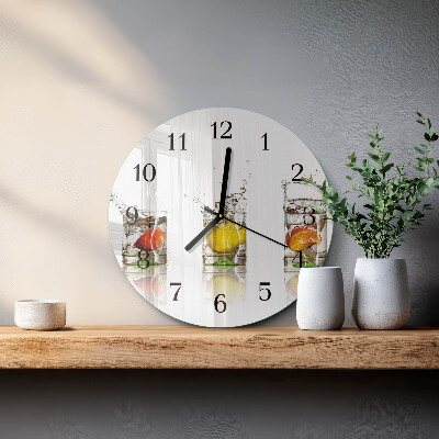 Wanduhr glas rund Fruchtbecher