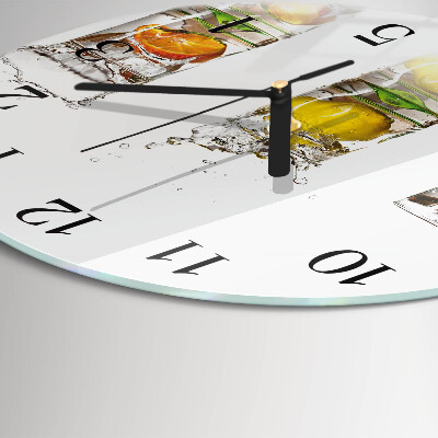Wanduhr glas rund Fruchtbecher