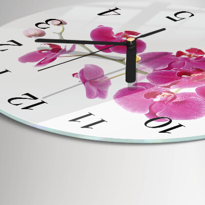 Runde wanduhr Orchidee