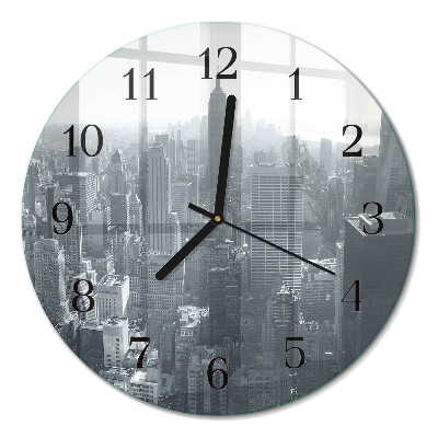 Wanduhr glas rund Horizont