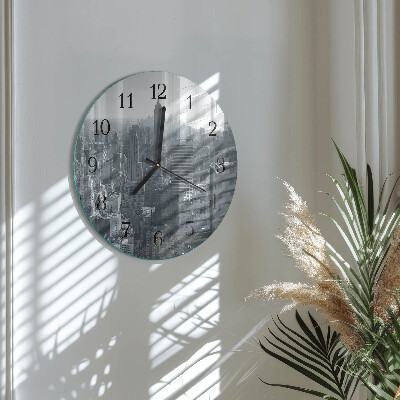 Wanduhr glas rund Horizont