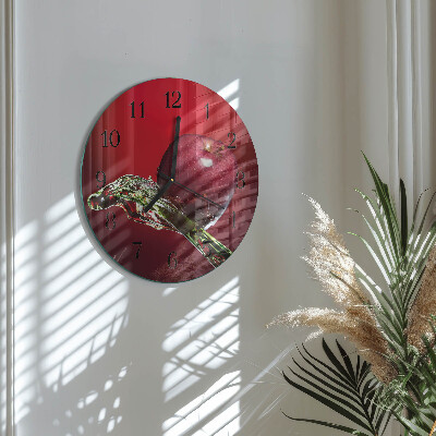 Runde wanduhr Apfel