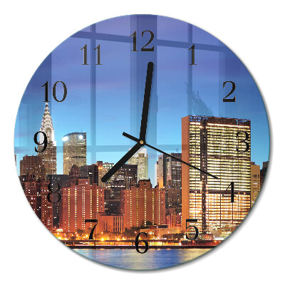 Wanduhr glas rund Horizont