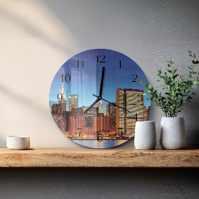 Wanduhr glas rund Horizont