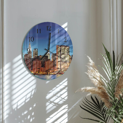 Wanduhr glas rund Horizont